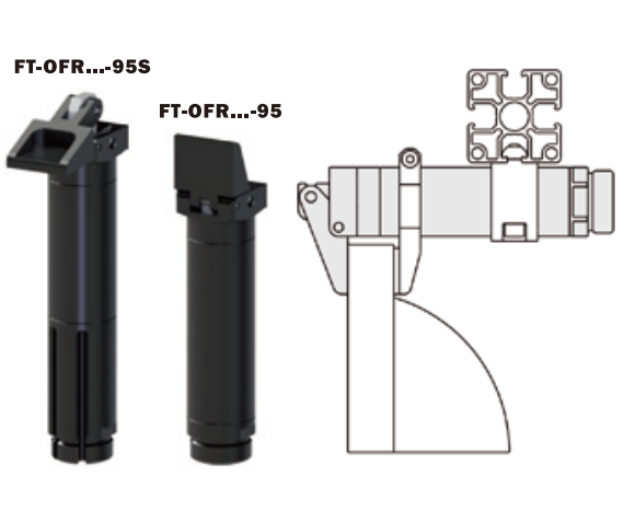 FT-OFR可单指操作的斜口气动夹具OF系列