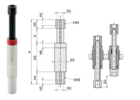 FT-VS平滑/螺纹主体的非可旋转伸缩悬件